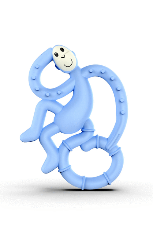 Matchstick Monkey - Mini Monkey Teether Light Blue
