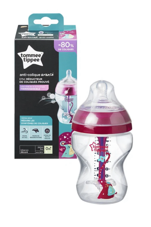 Tommee Tippee - Anti-Colic Feeding Bottle Pink 260ml