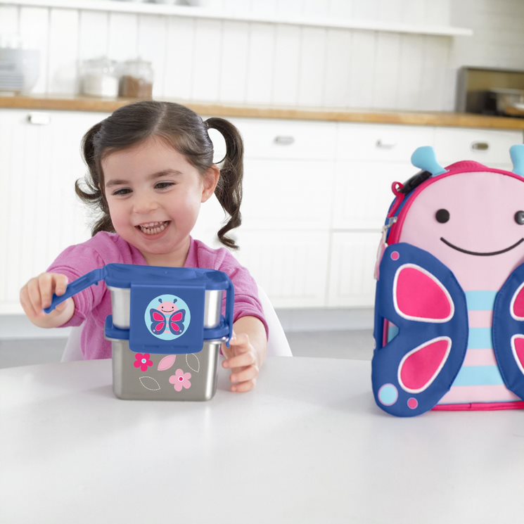 Skip Hop Zoo Stainless Steel Lunch Kit Butterfly The Toys Boutique